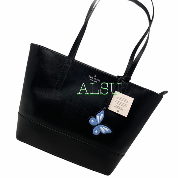🌸 SALE 🌸 Kate Spade Adley Large Tote leather Black Women’s Size WKRU6978 - Picture 3 of 8